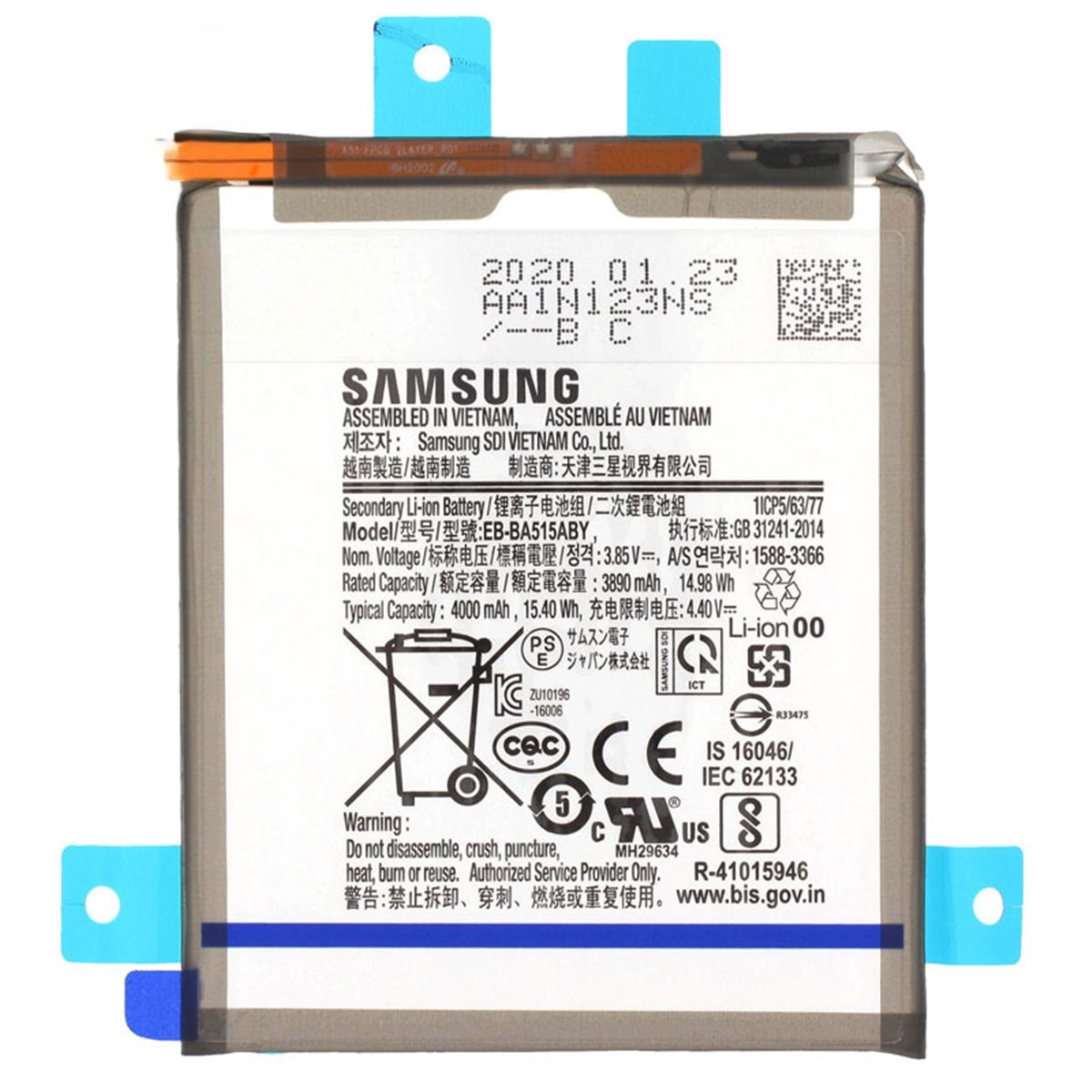 Batería Samsung EB‑BA515ABY (Galaxy A51) – Seminueva, Sin Flex - Image 2