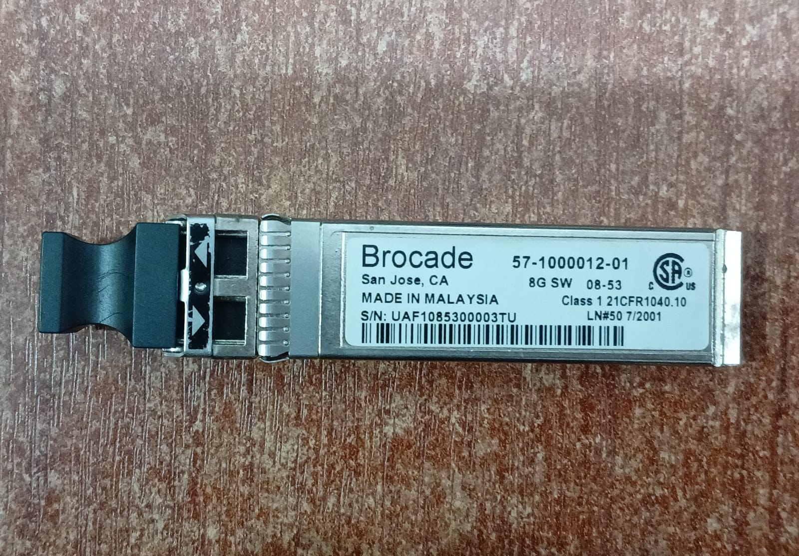 Módulo Brocade 57‑1000012‑01 8G SWL SFP+ (seminuevo, clase 1 21CFR1040.01) - Image 2