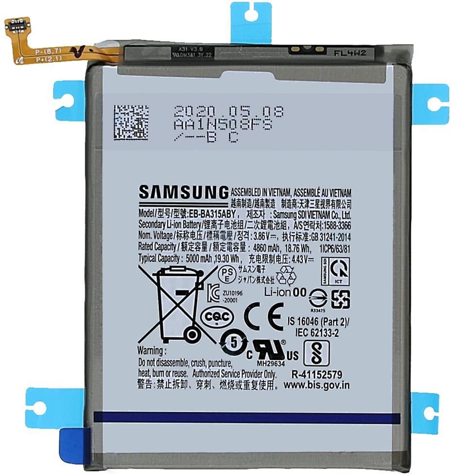 Batería Samsung EB‑BA315ABY Seminueva Galaxy A31 – 4860 mAh, Funcional - Sin Flex