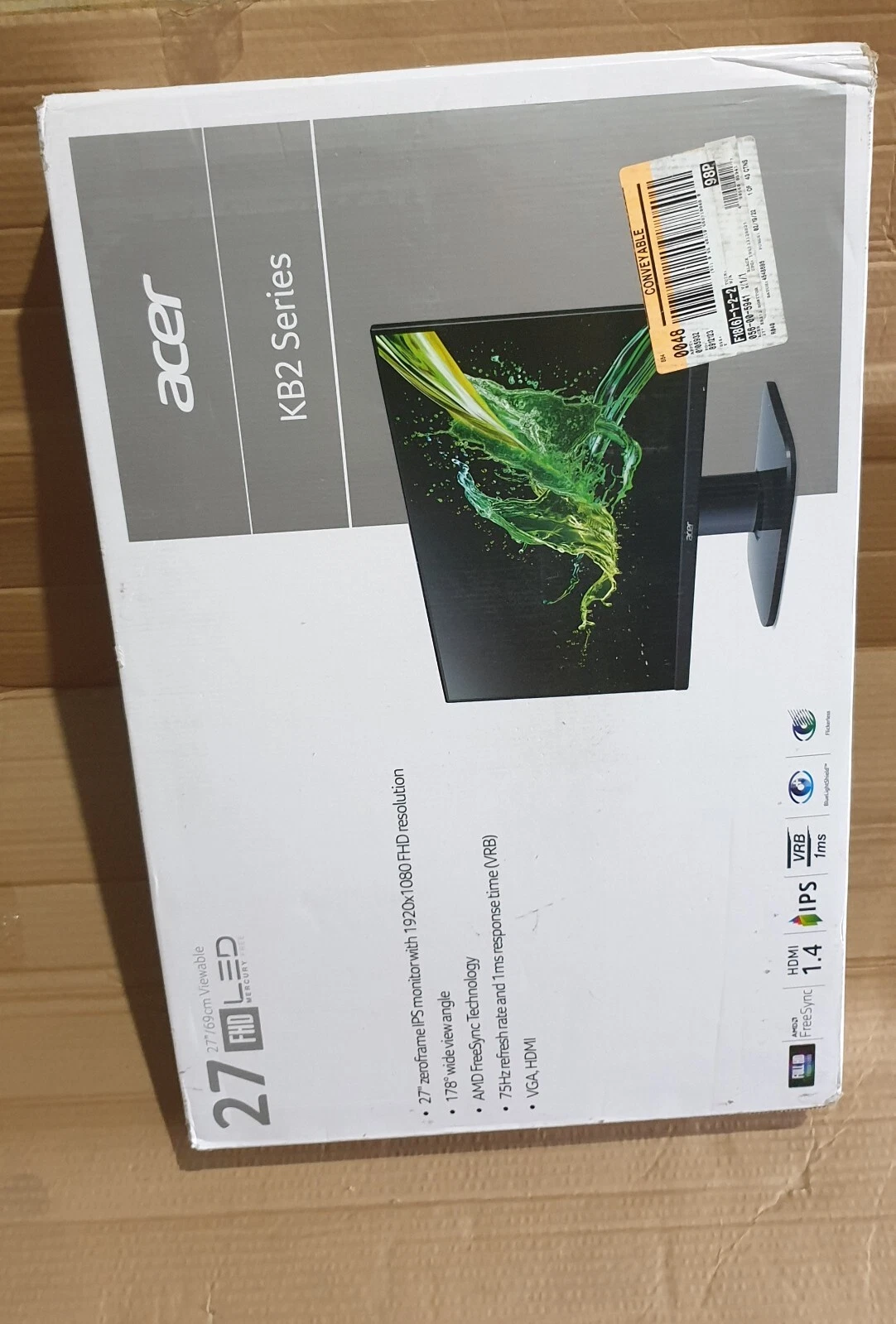 Monitor Acer KB2 27″ FHD LED (Nuevo) – KB272 Series - Image 8