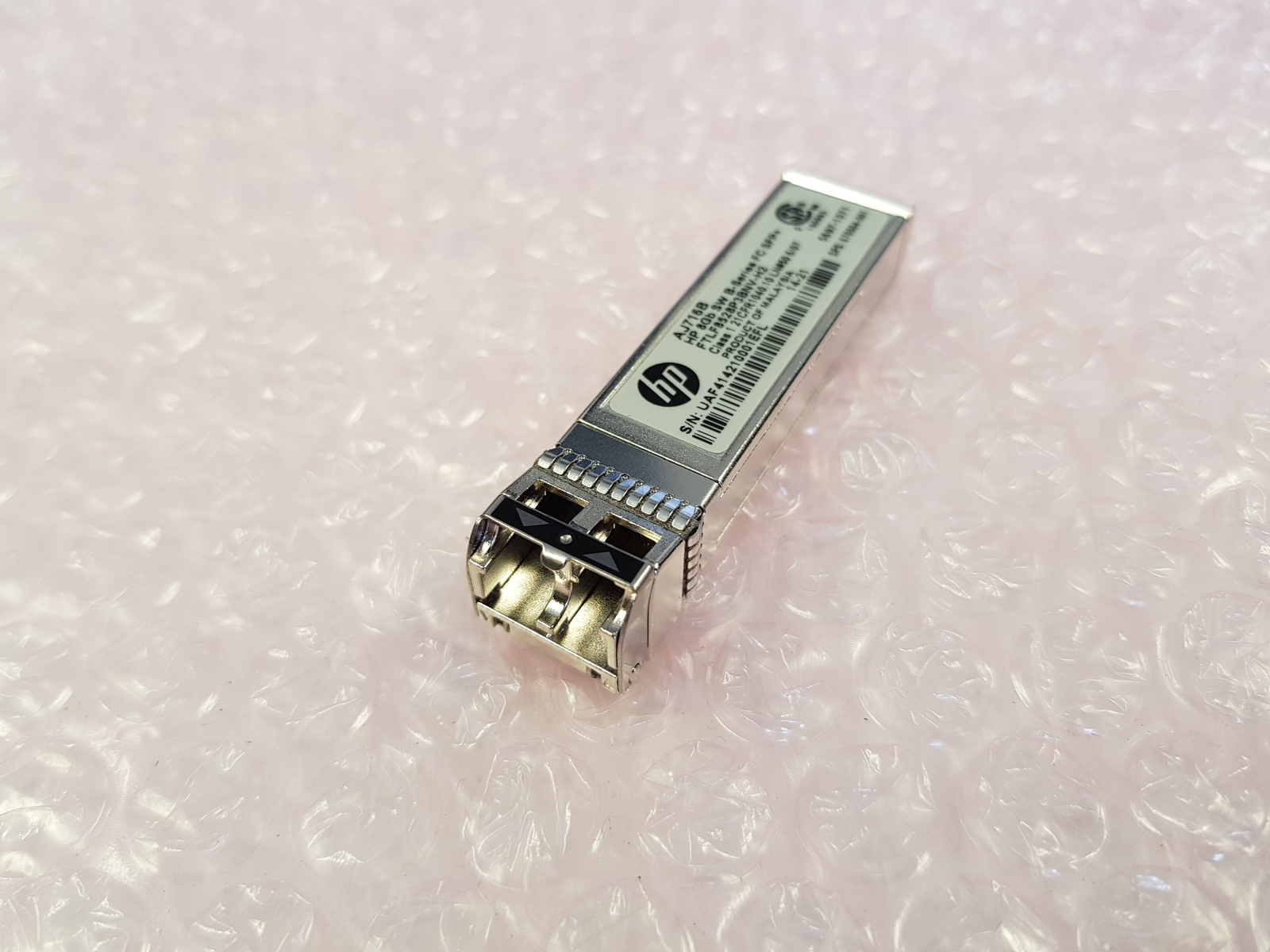 Módulo SFP+ HP AJ716B 8G SW B‑Series FC — 670504‑001 — Seminuevo