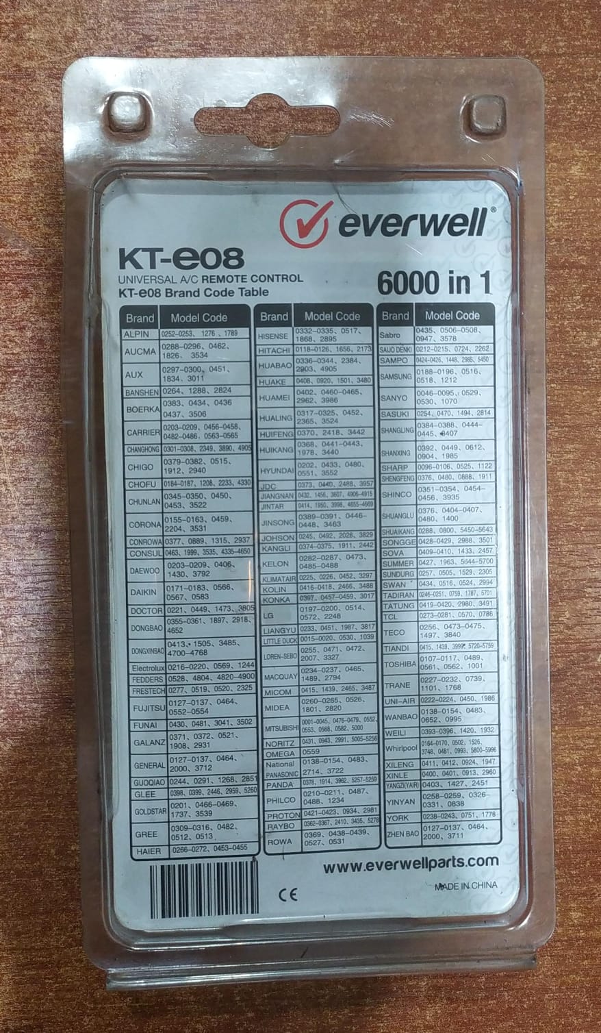 Control universal Everwell KT‑E08 6000 in 1 – reemplazo aire acondicionado / minisplit - Image 3