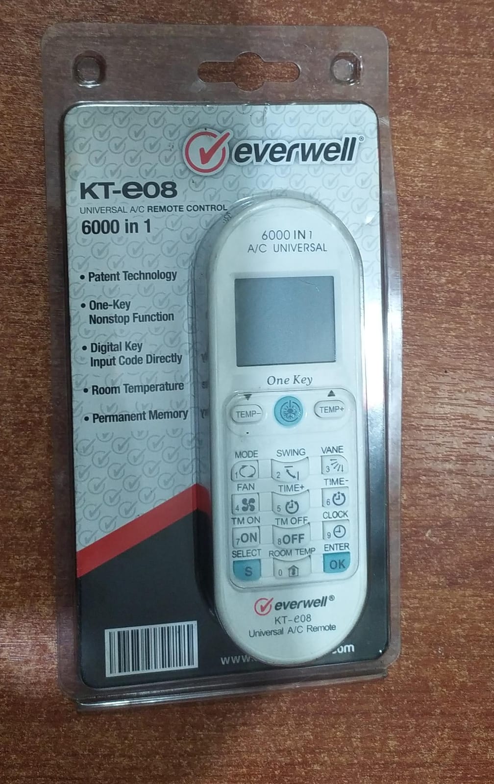 Control universal Everwell KT‑E08 6000 in 1 – reemplazo aire acondicionado / minisplit - Image 2