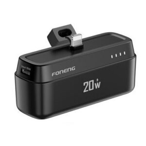 Power Bank FONENG P69 5000 mAh – 20W con conector Lightning integrado (para iPhone)