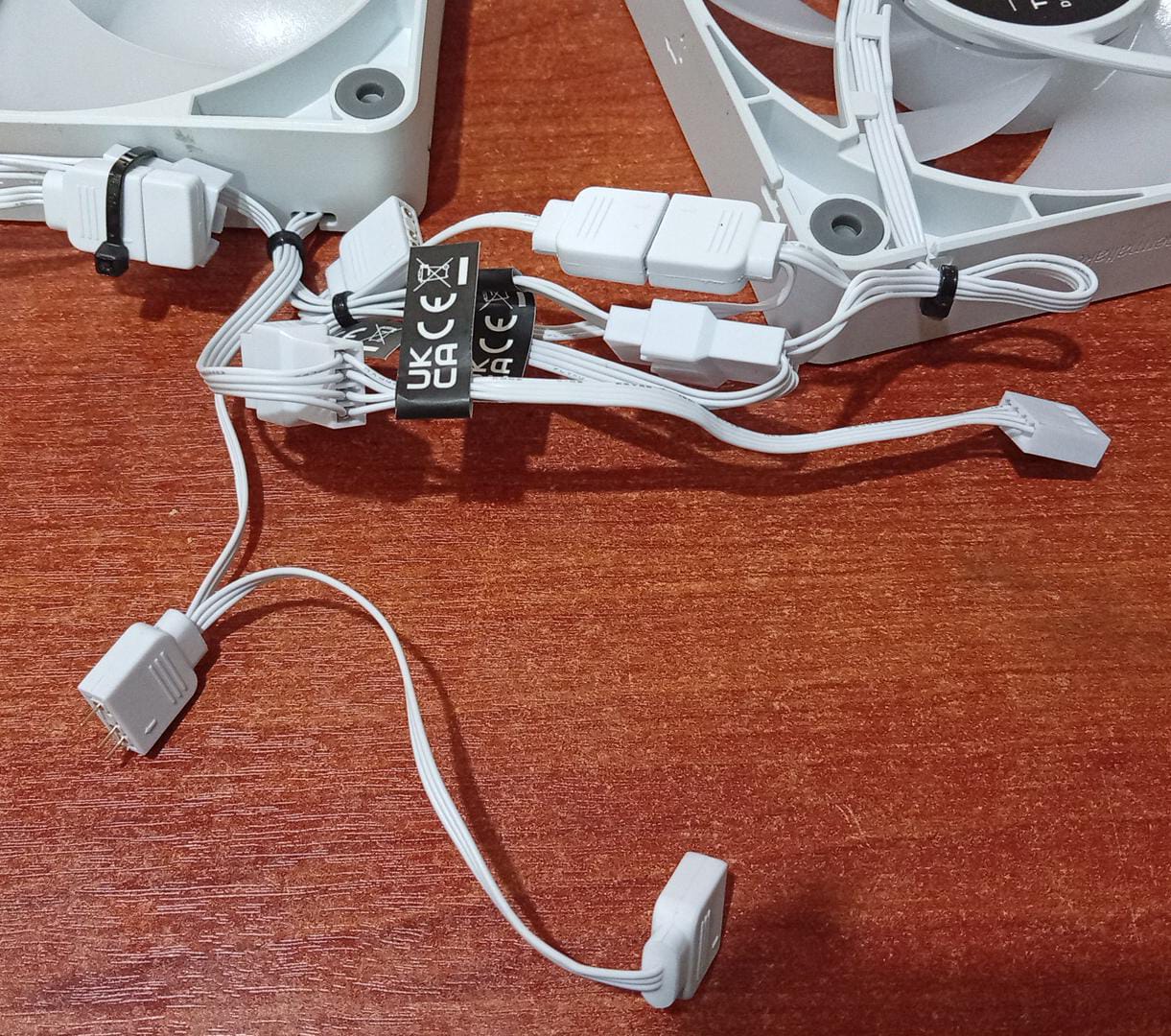 Kit 3 unidades - Ventiladores Thermaltake TT‑1225 (A1225L12S) 12 V 0,30 A – blanco (nuevo sin caja) - Image 3