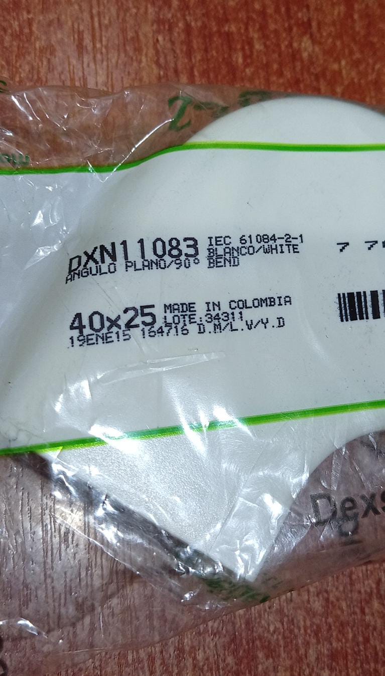 Ángulo Plano 90° Dexson Schneider Electric DXN11083 Blanco para Canaleta 40×25 mm – Nuevo - Image 2