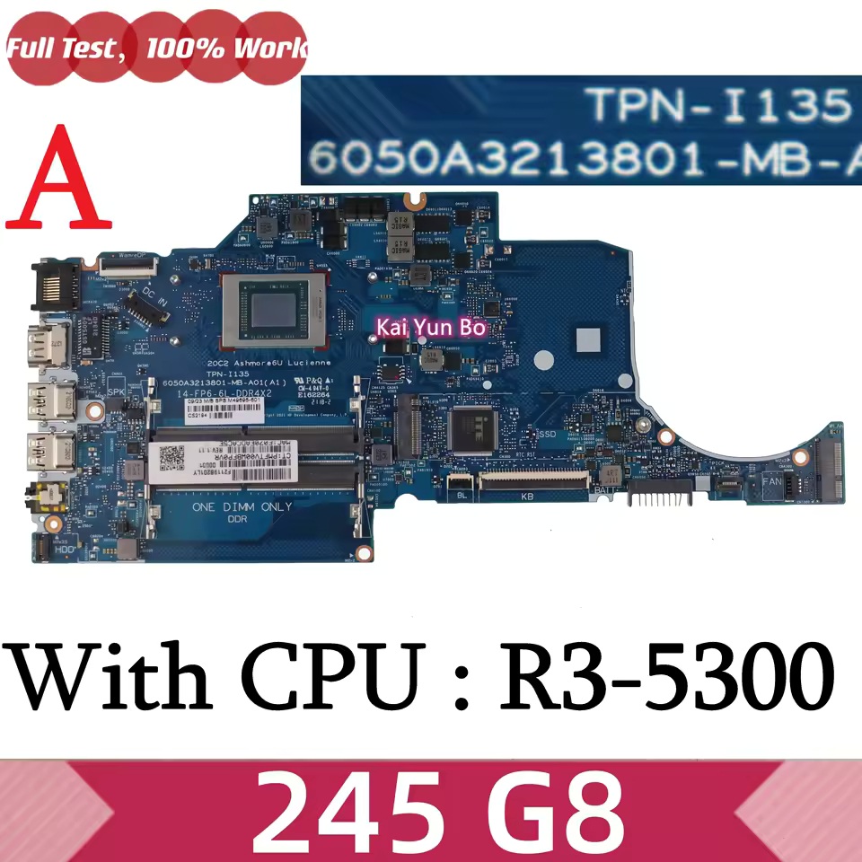 Motherboard HP 6050A3213801 MB A01 Ashmore6ULucienne Ryzen 3 HP 245 G8 / G9 / 14‑DK