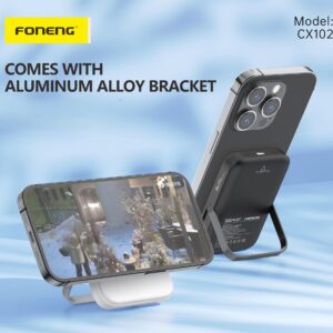 Power Bank FONENG CX102 5000 mAh – Magnético + Carga inalámbrica 15 W