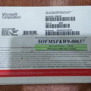 Licencia Windows 11 Home 64 Bit Español Latam 1PK DSP / OEM DVD