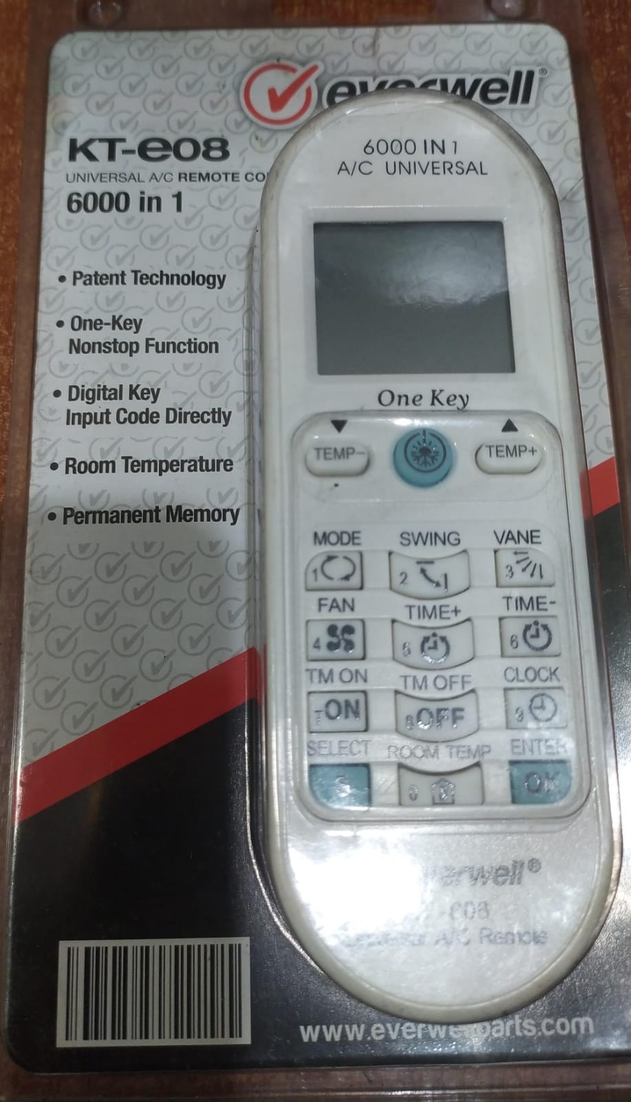 Control universal Everwell KT‑E08 6000 in 1 – reemplazo aire acondicionado / minisplit - Image 4