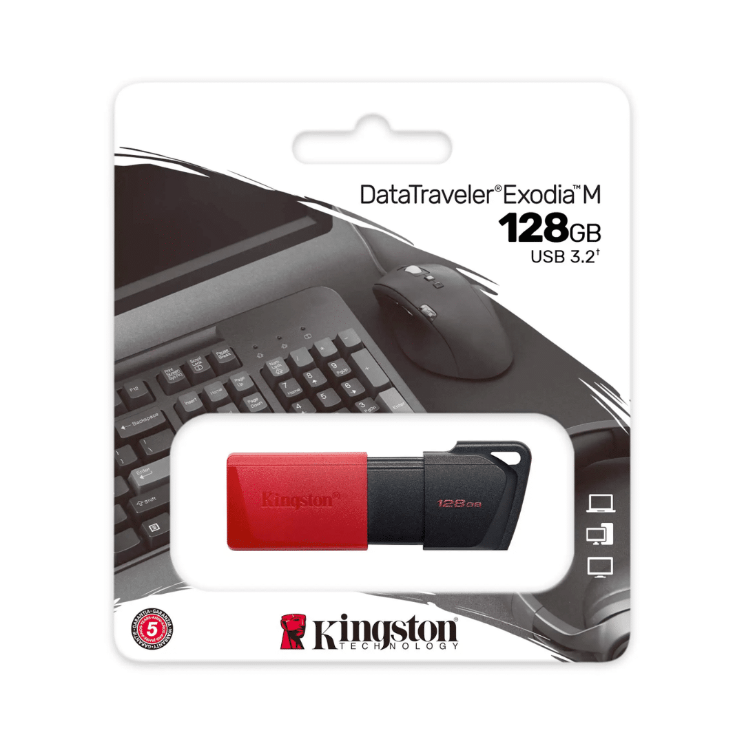 Memoria USB Kingston DataTraveler Exodia M 128 GB – USB 3.2 – Nuevo en caja