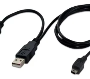 Cable USB Y doble USB‑A a Mini‑USB – Accesorio de datos y alimentación (usado)