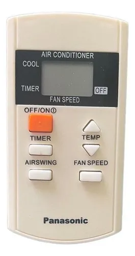 Control remoto Panasonic A75C3733 aire acondicionado (usado, sin tapa de batería)