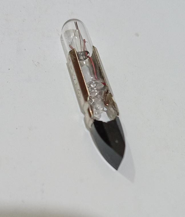 Paquete 3unidades Foco Bulbo T1.5 (Midget Groove) 12 V 40 mA (0,48W) Miniatura para Tablero - Image 3