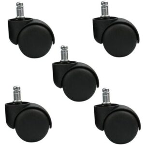 Juego de 5 Ruedas Usadas Negras para Silla de Oficina – Repuesto Económico