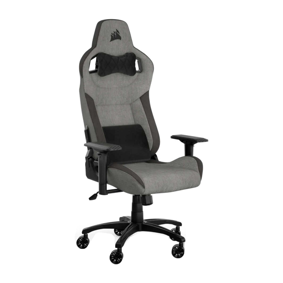 Silla Gamer CORSAIR T3 RUSH Tela Gris/Carbón, Gris/Blanco, Carbón – Reclinable, Ergonómica y Nueva - Image 4