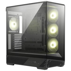 Gabinete Gaming MSI MAG PANO 130R PZ – Mid‑Tower, Cristal Templado, ARGB – Nuevo en Caja