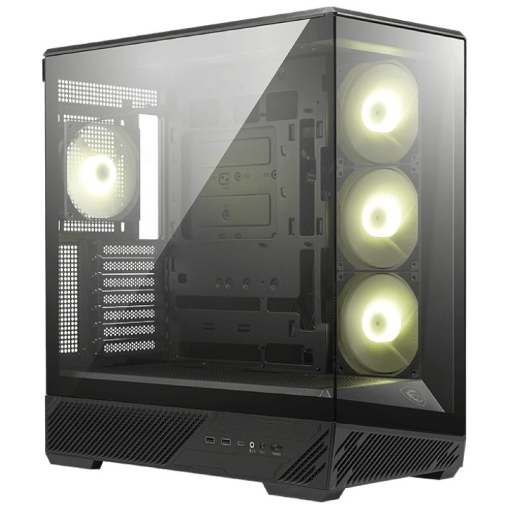 Gabinete Gaming MSI MAG PANO 130R PZ – Mid‑Tower, Cristal Templado, ARGB – Nuevo en Caja