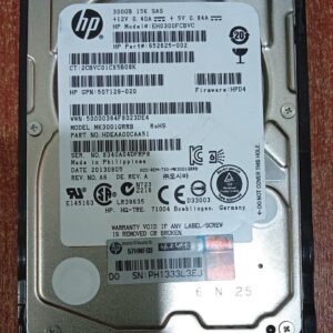 Disco Duro HP 300GB 15K SAS 2.5" EHO300FCBVC MK3001GRRB Servidor – Seminuevo