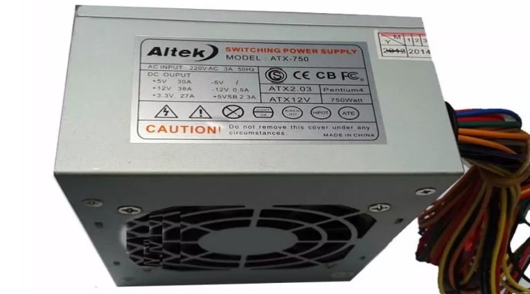 Fuente de Poder ATX 750W Altek Modelo ATX‑750 (Usado) - Image 4