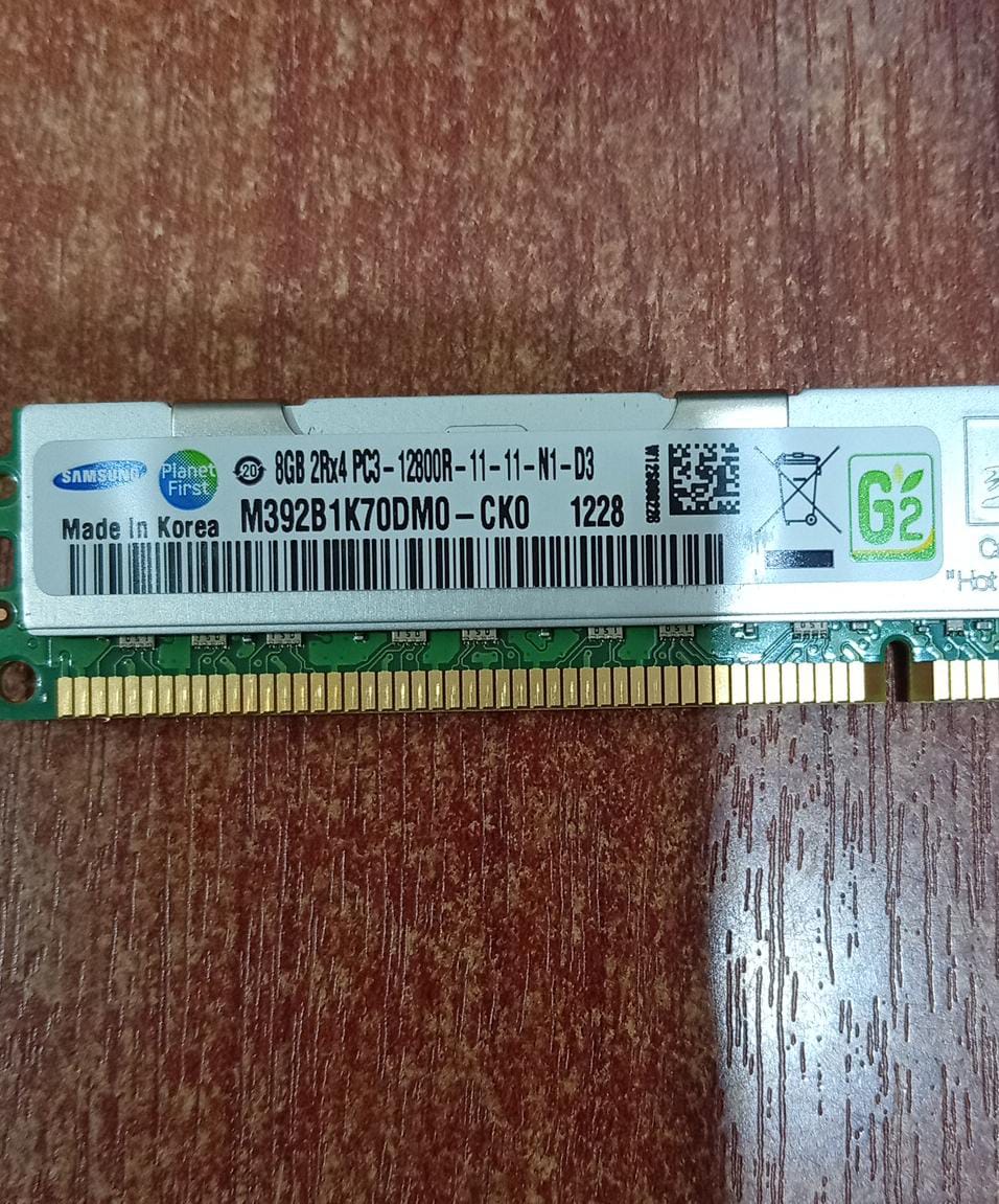Memoria RAM Samsung M392B1K70DM0-CK0 8GB DDR3 PC3‑12800R ECC RDIMM 240‑Pin (2Rx4) – Seminueva - Image 2