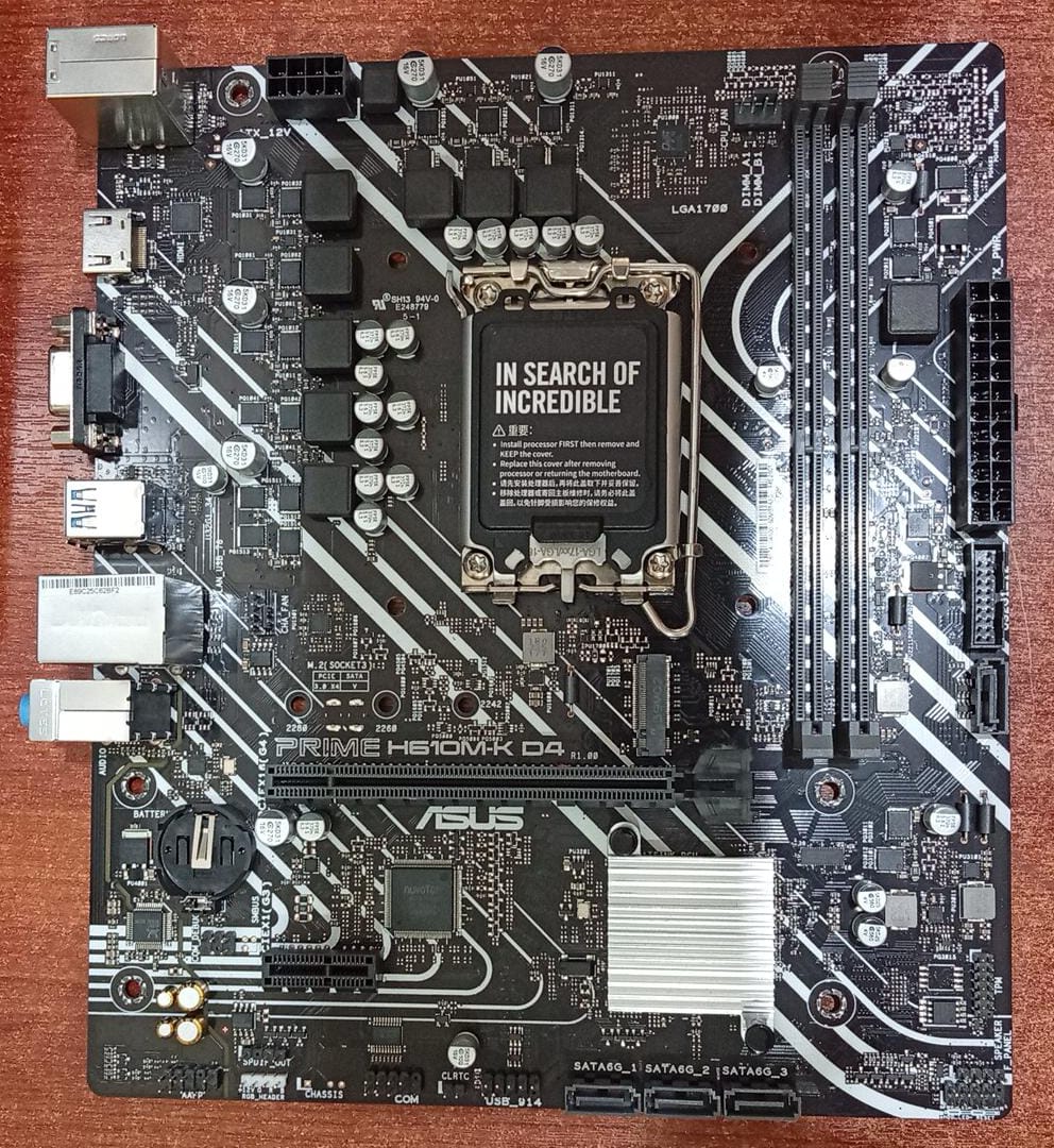 Placa madre ASUS PRIME H610M-K D4 Micro‑ATX LGA1700 DDR4 — seminueva