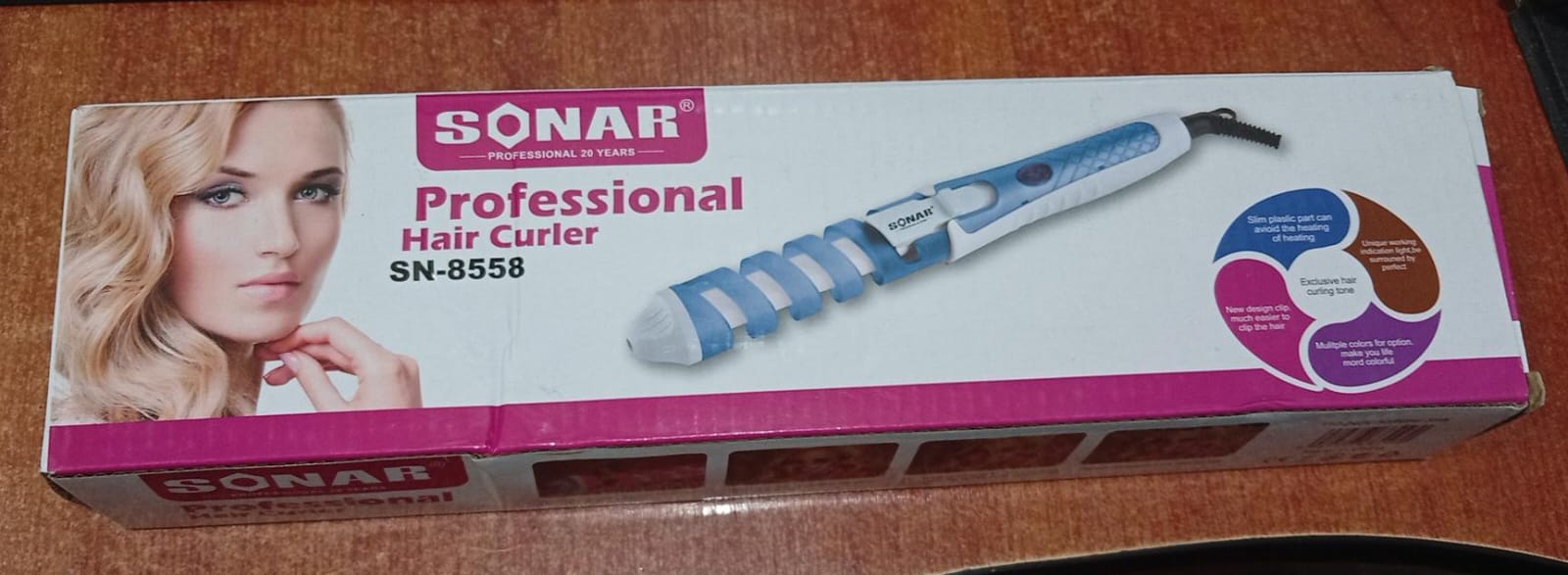 Rizador de Cabello Profesional SONAR SN‑8558 Guía Espiral – Nuevo - Image 2