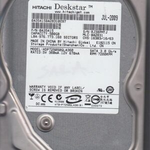 Disco Duro Interno HITACHI Deskstar P7K500 500GB SATA 7200RPM – Seminuevo