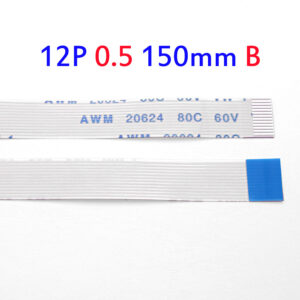 Cable plano Flex FFC/FPC AWM 20624 – 12 Pines, Pitch 0.5 mm, 80 °C 60 V, (F9A30-60191), Nuevo
