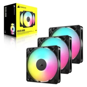 Kit 3 Ventiladores Corsair RS120 ARGB 120 mm PWM – Nuevo, Caja Sellada