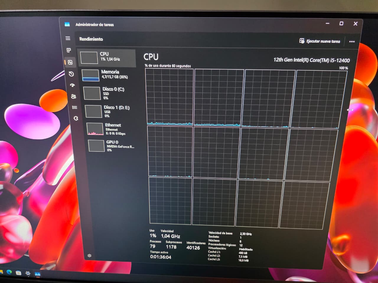 PC Gaming Intel i5 12va Gen + RTX 3050 2GB 16GB RAM, 500GB SSD - Image 2