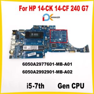 Placa Base Motherboard HP 6050A2977601 i5 7ma Gen GRANGER  HP 14-ck 240 G7