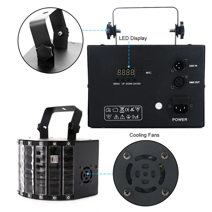 Luz de Efecto DJ Luego LaluceNatz 30W Multicolor Audiorítmica DMX sin control ESTROBOSCOPICA - Image 2