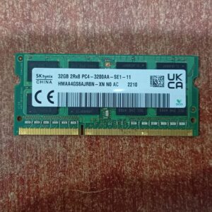 Memoria RAM 32GB DDR4 3200 MHz PC4‑3200AA‑SE1‑11 SK Hynix SODIMM 260‑pin Laptop 2Rx8 (Seminuevo)