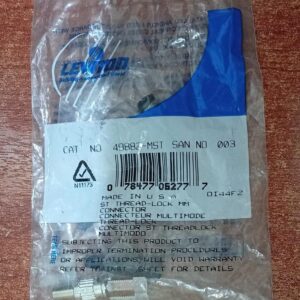 Conector de Fibra Óptica Leviton 49882-MST ST Multimodo Thread-Lock