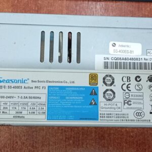 Fuente de Poder Seasonic SS-400ES Active PFC F3 400W ATX 80 Plus