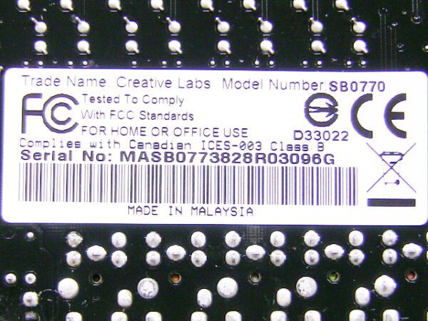 Tarjeta de sonido Creative Sound Blaster X Fi SB0770 | Dell OEM - Image 7