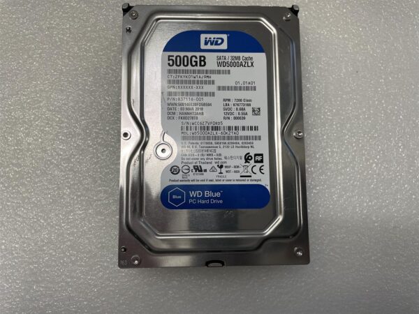 Disco Duro Interno Mecánico HDD | Western Digital WD | 500GB | WD5000AZLX | SATA - Image 3