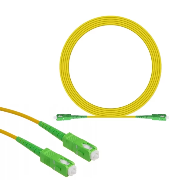 Cable de Fibra Óptica | Conector SC, Pulido APC | Fibra Monomodo | Largo 3m