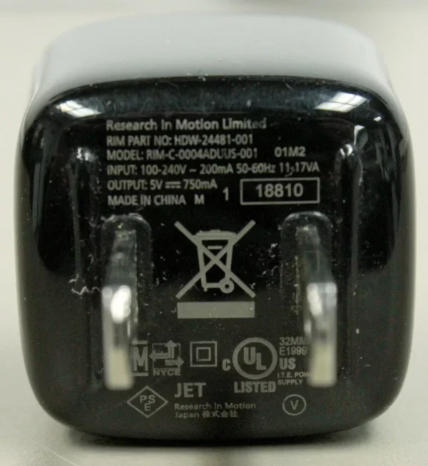 Caja  de 100 unidades de Cargador | Adaptador de Celular |  BlackBerry HDW-24481-001| 100V 240V 750mA - Image 7